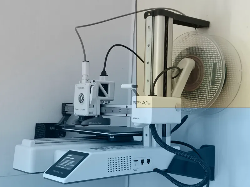 Filament guide spool Adapter A1 mini wall mount