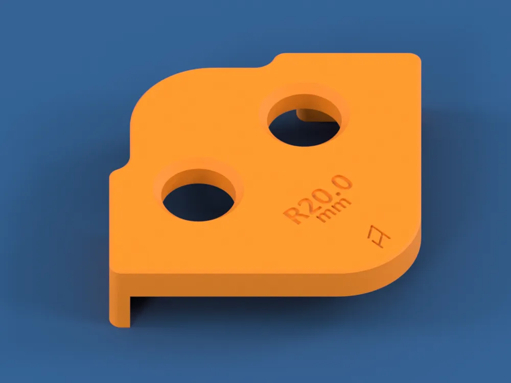 Corner Radius Router Template (5-80mm) - Free 3D Print Model - MakerWorld