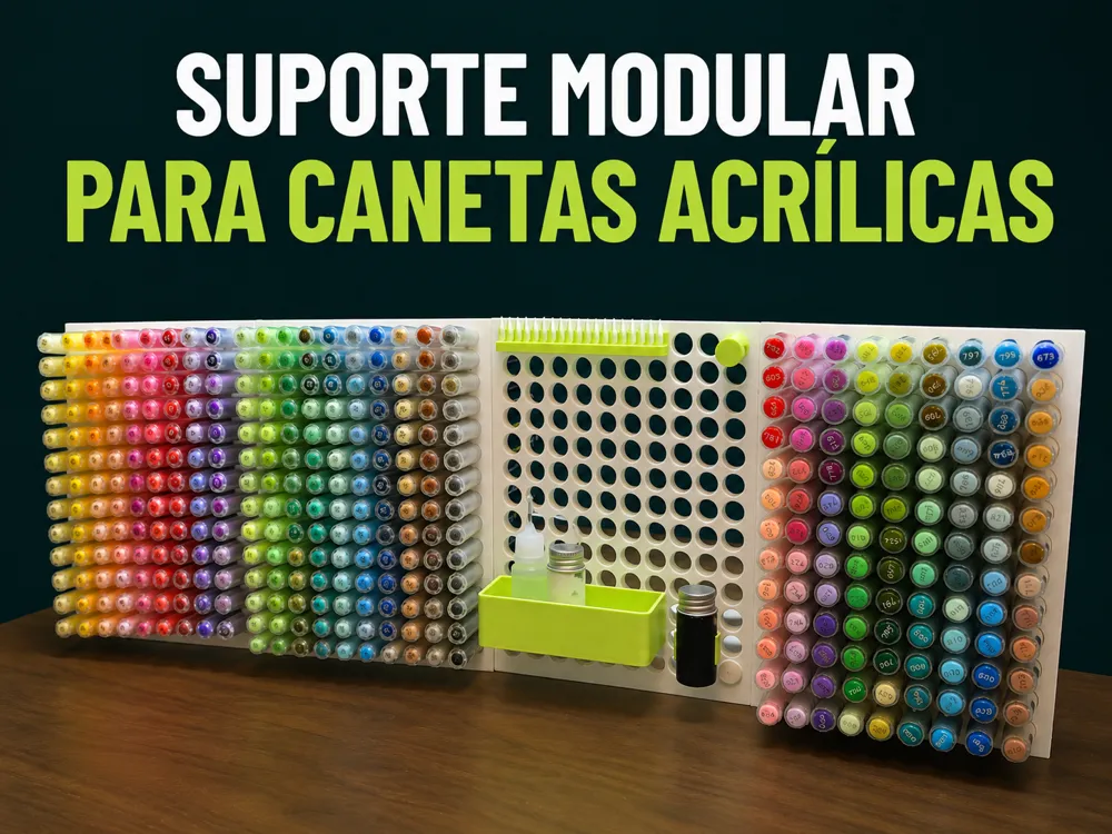 Organizador: Organizador Modular Para Canetas Acrílicas. Referencia del modelo original.