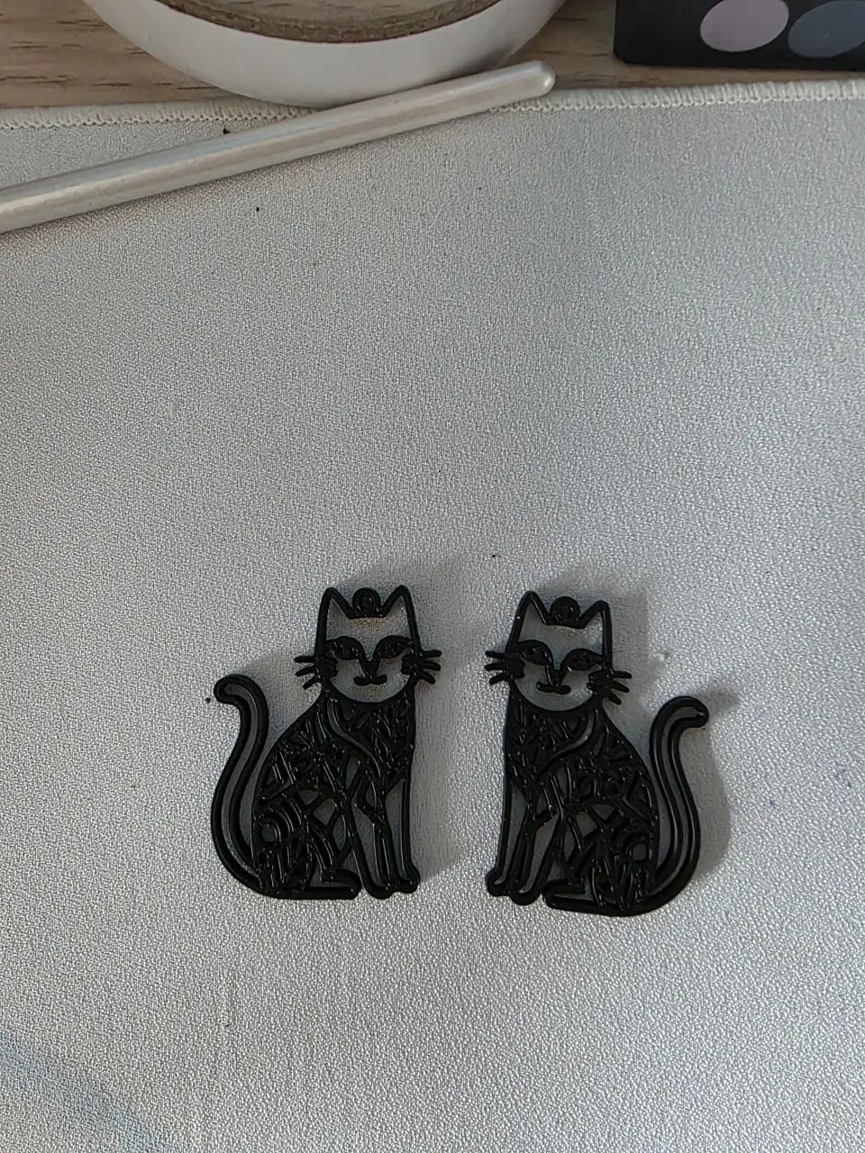 Cat earrings view 4