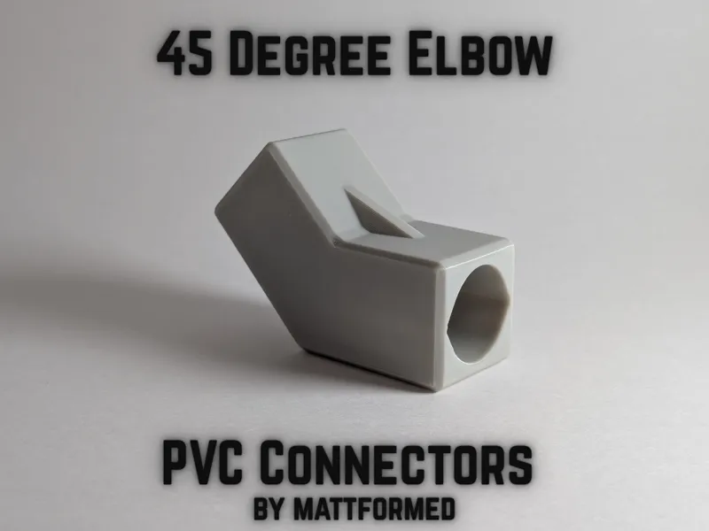 PVC 45 Degree Elbow Connector (All Sizes)