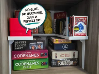 IKEA KALLAX U-Shaped Shelf Insert-NO HARDWARE/GLUE