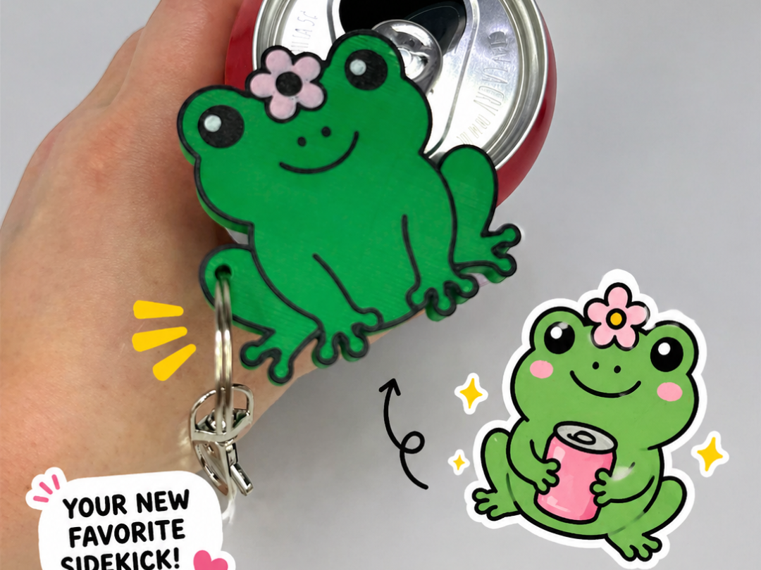 Froggy Pop Can Opener Keychain Soda Tab Opener