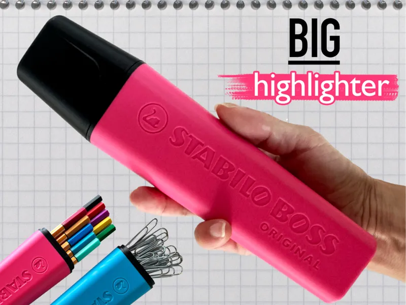 Stabilo Boss Giant Pencil Case / Jumbo highlighter