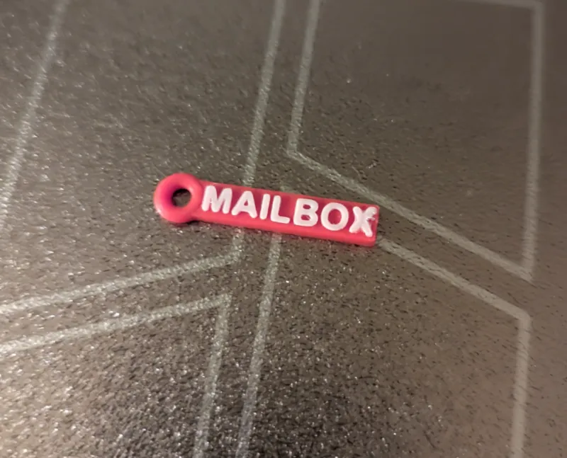 Simple small key tag