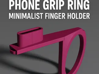 Ergonomic Phone Handle for Secure One-Hand Use