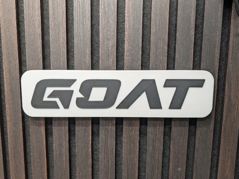 GOAT Darts Sign for Acoustic Panel