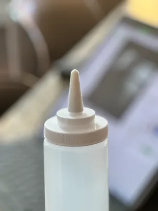 simple cap for BBQ squirt bottles