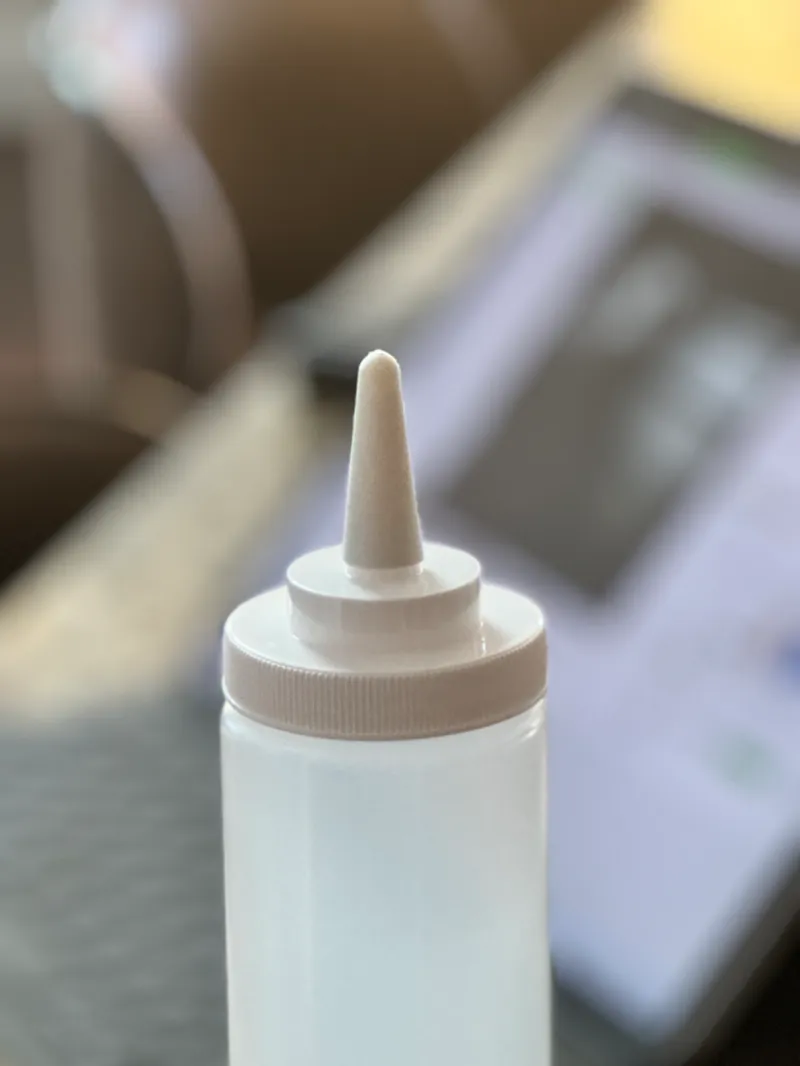 simple cap for BBQ squirt bottles