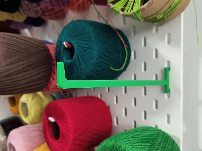 Extra long hook for ikea pegboard