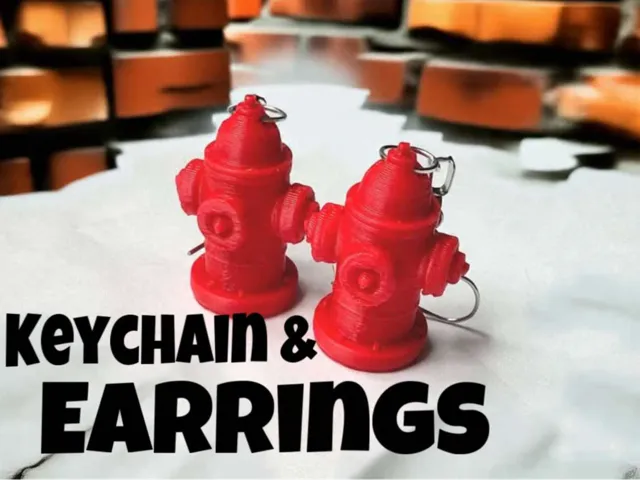fire hydrant earrings