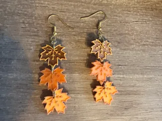Fall Maple Leaf Stack Earrings