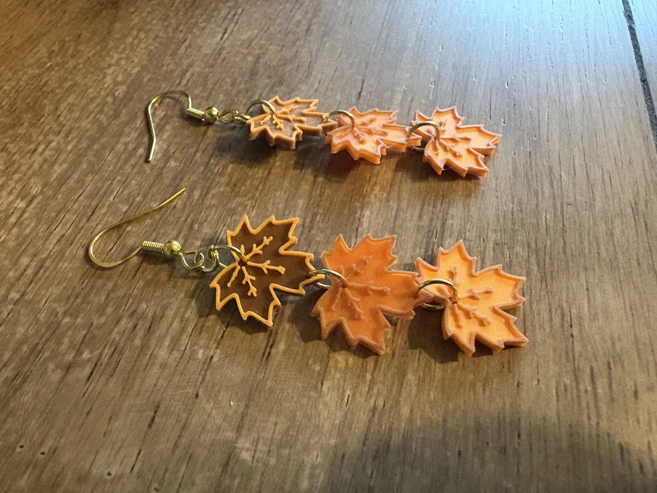 Fall Maple Leaf Stack Earrings view 3
