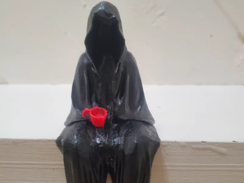 LOW POLY SITTING GRIM REAPER