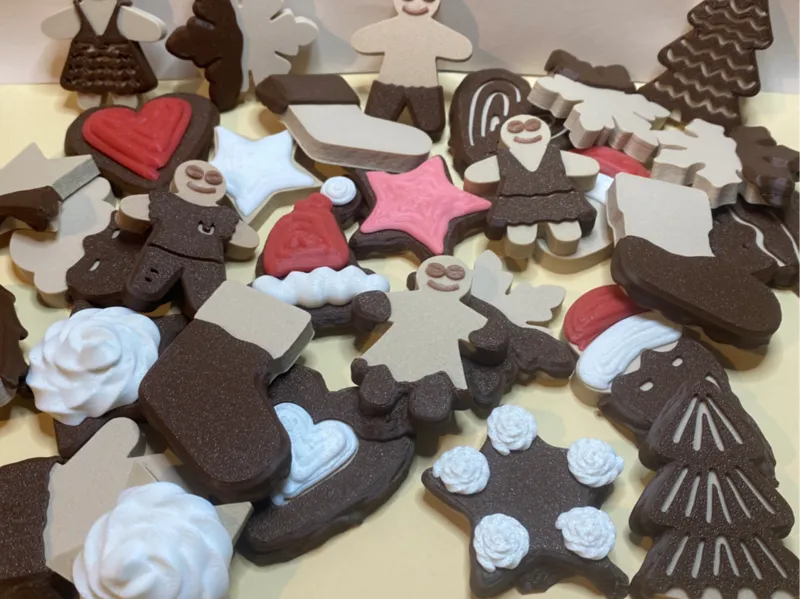 Weihnachtsgebäck zum Drucken + Schokoglasur NO AMS