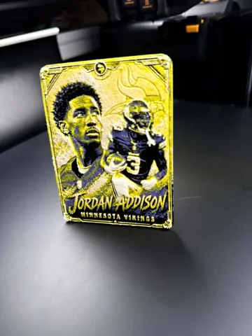 Modelo para impresión 3D: Jordan Addison Player Card — vista de referencia 4