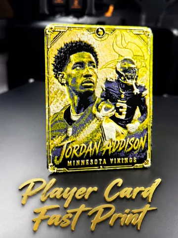 Modelo para impresión 3D: Jordan Addison Player Card — vista de referencia 2