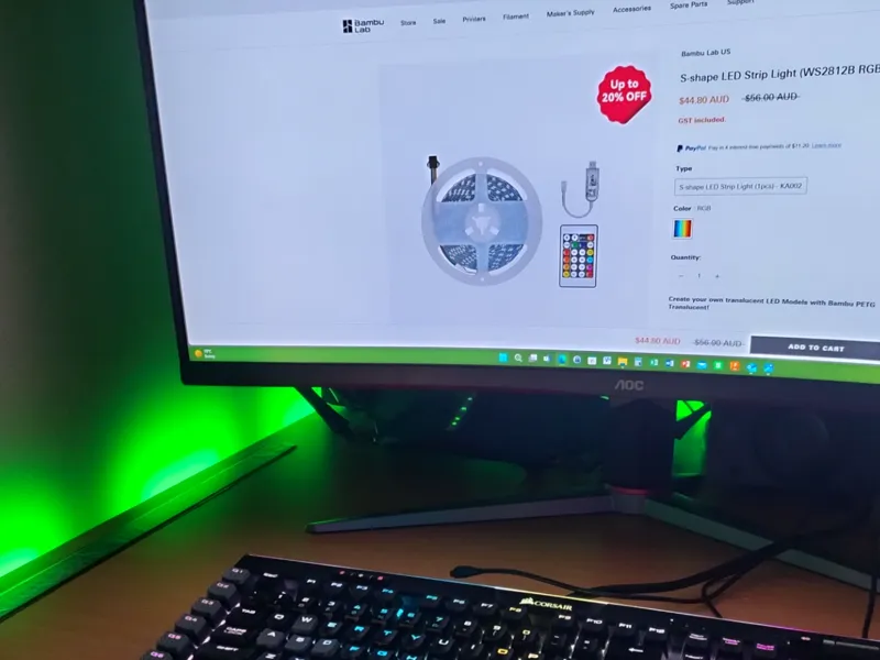 S-shape LED Strip Light (WS2812B RGB) Clip - 6mm