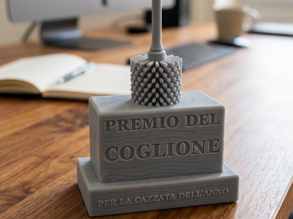 Trofeo Premio del coglione -Regalo Simpatico Amici