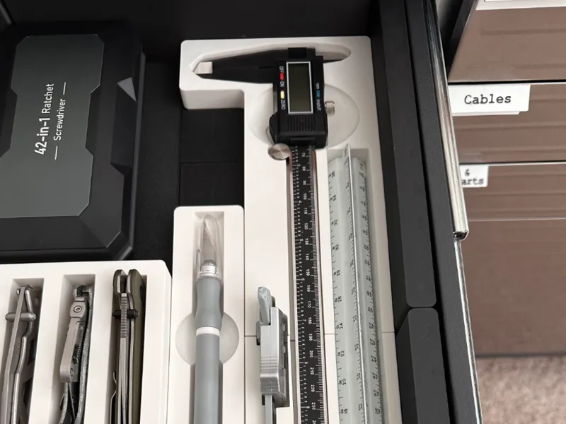 Gridfinity - Neiko 12 inch & 3 inch Caliper Holder