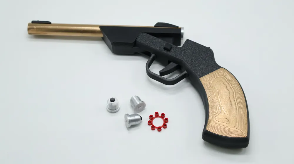 BB Shooting Cap Gun - Free 3D Print Model - MakerWorld