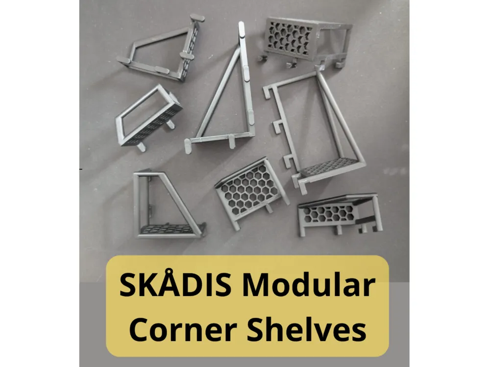 SKÅDIS Modular Corner Shelves - Free 3D Print Model - MakerWorld