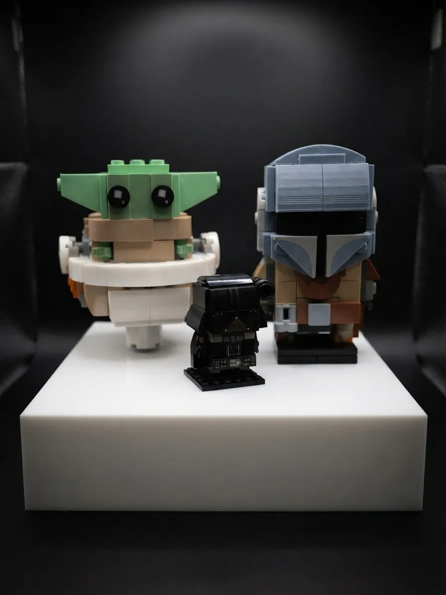Model Building Contest 200% Big Bricks Brickheadz: Mando and the Child - Free 3D Print Model ...