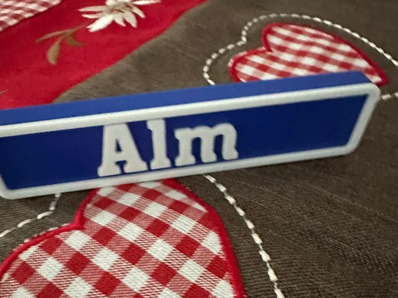 Alm schild