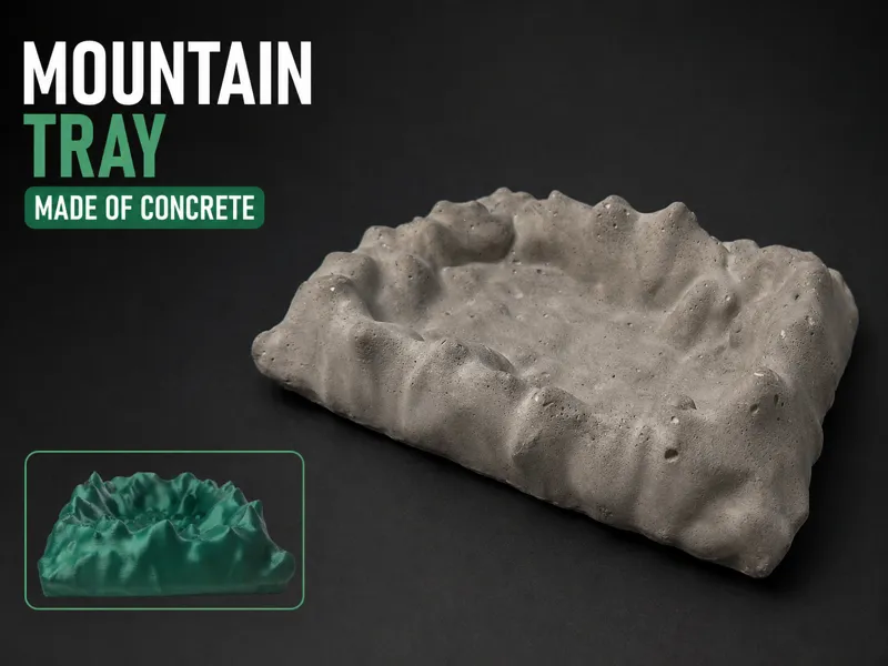 Vide-poche Montagne en béton