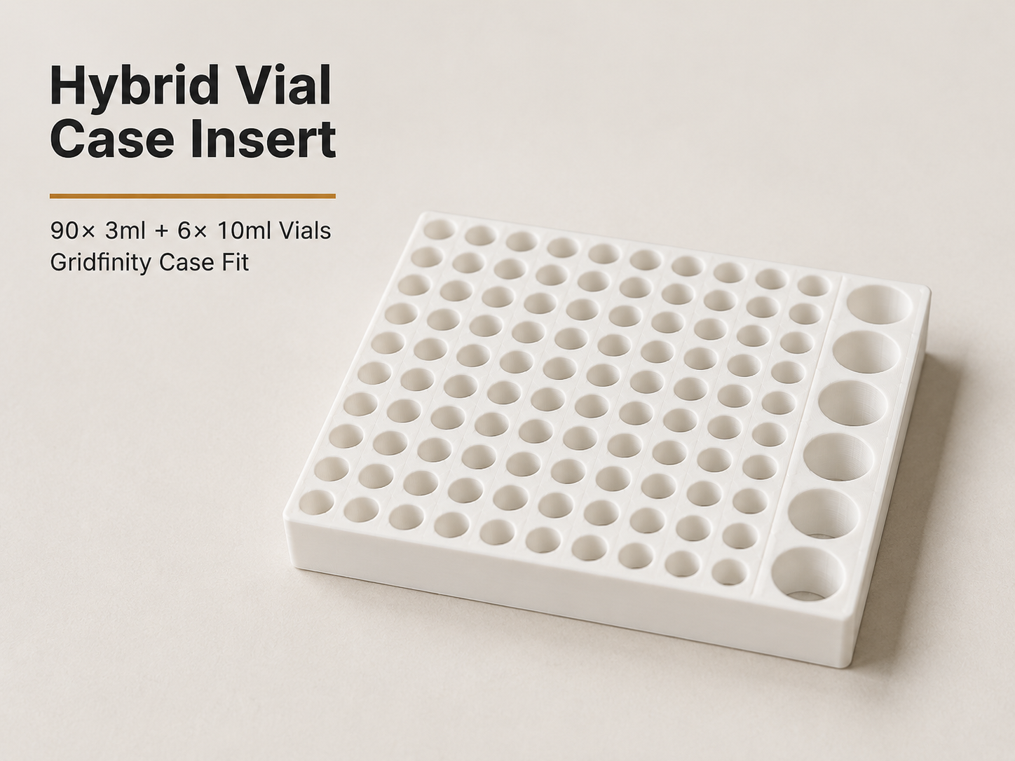 Gridfinity Case Peptide– 90× 3ml + 6× 10ml Vials