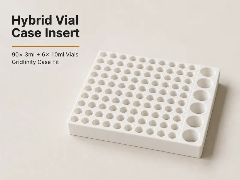 Gridfinity Case Peptide– 90× 3ml + 6× 10ml Vials