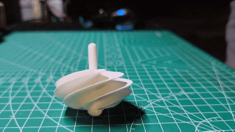 Miniatura 1 do modelo 3D 空气动力陀螺吹动陀螺风动陀螺