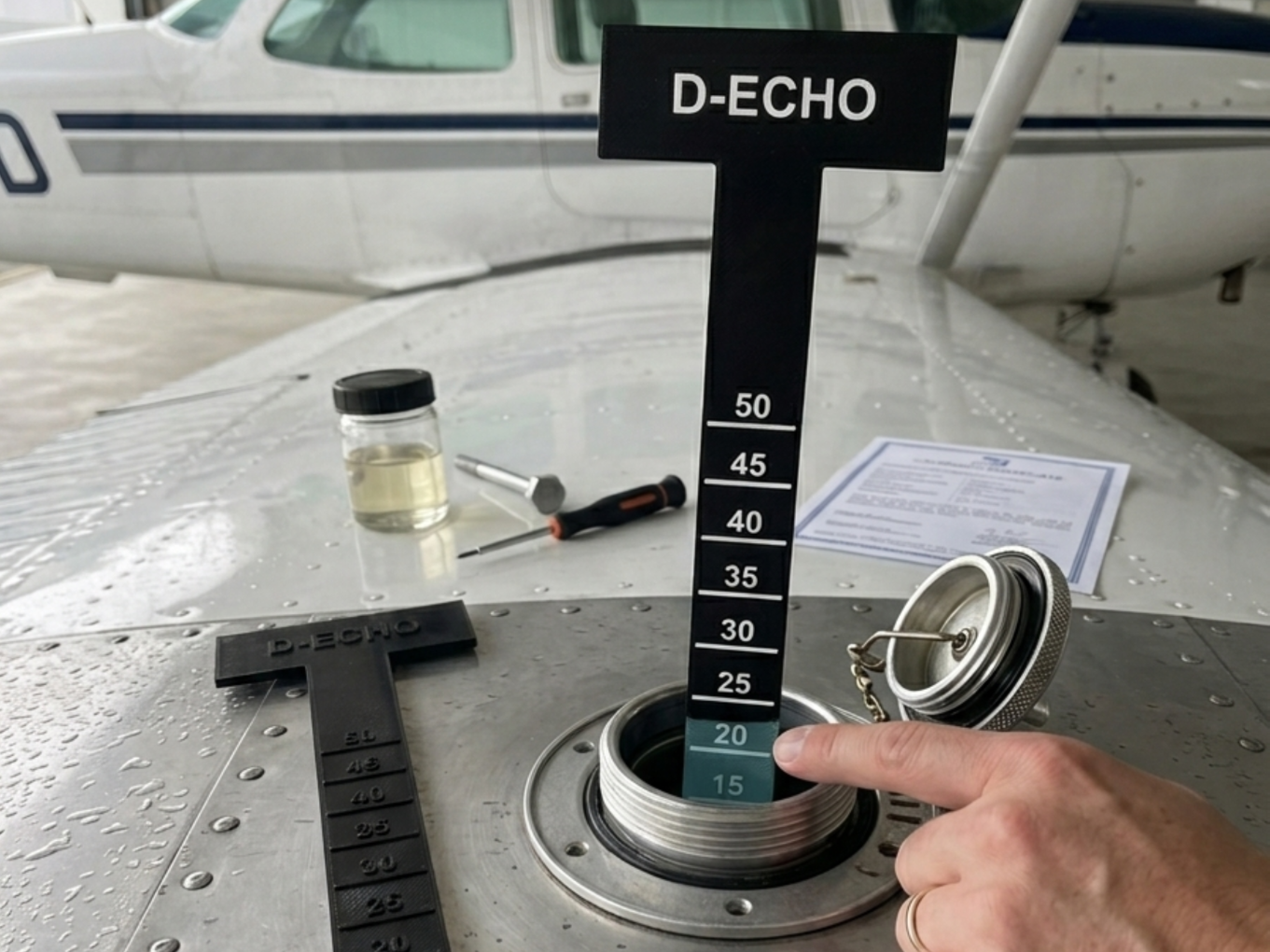 Customizable Aviation Fuel Dipstick – Parametric