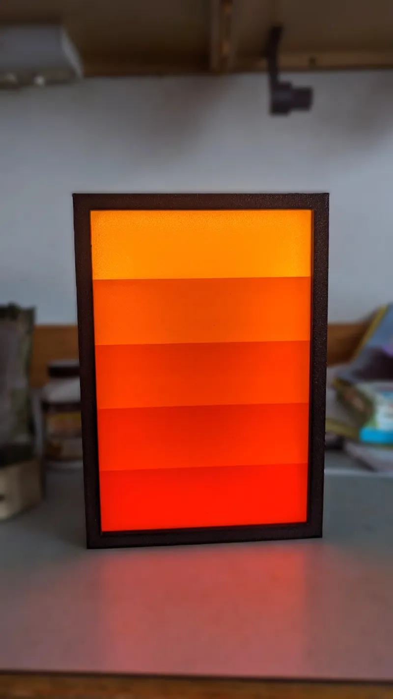 Minimalist Gradient Light Box and Light Transmission Test
