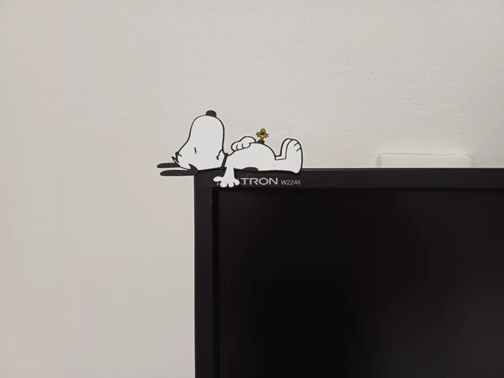 Snoopy Monitor Tech Snoopy on monitor with stand #4 - Free 3D Print Model - MakerWorld