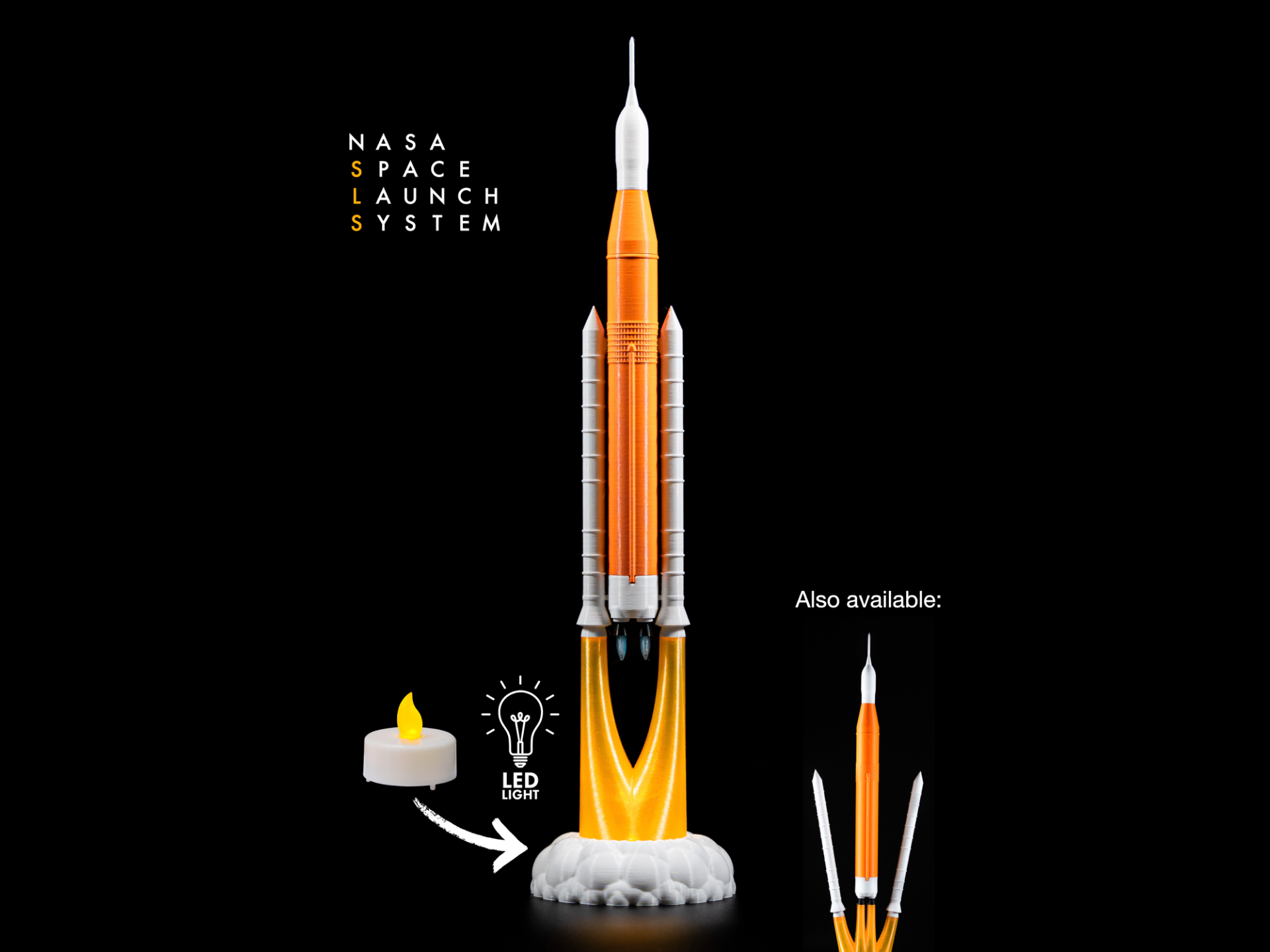NASA SLS - Moon Rocket Lamp Diorama (no AMS)