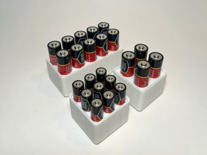AA and AAA gridfinity battery holders