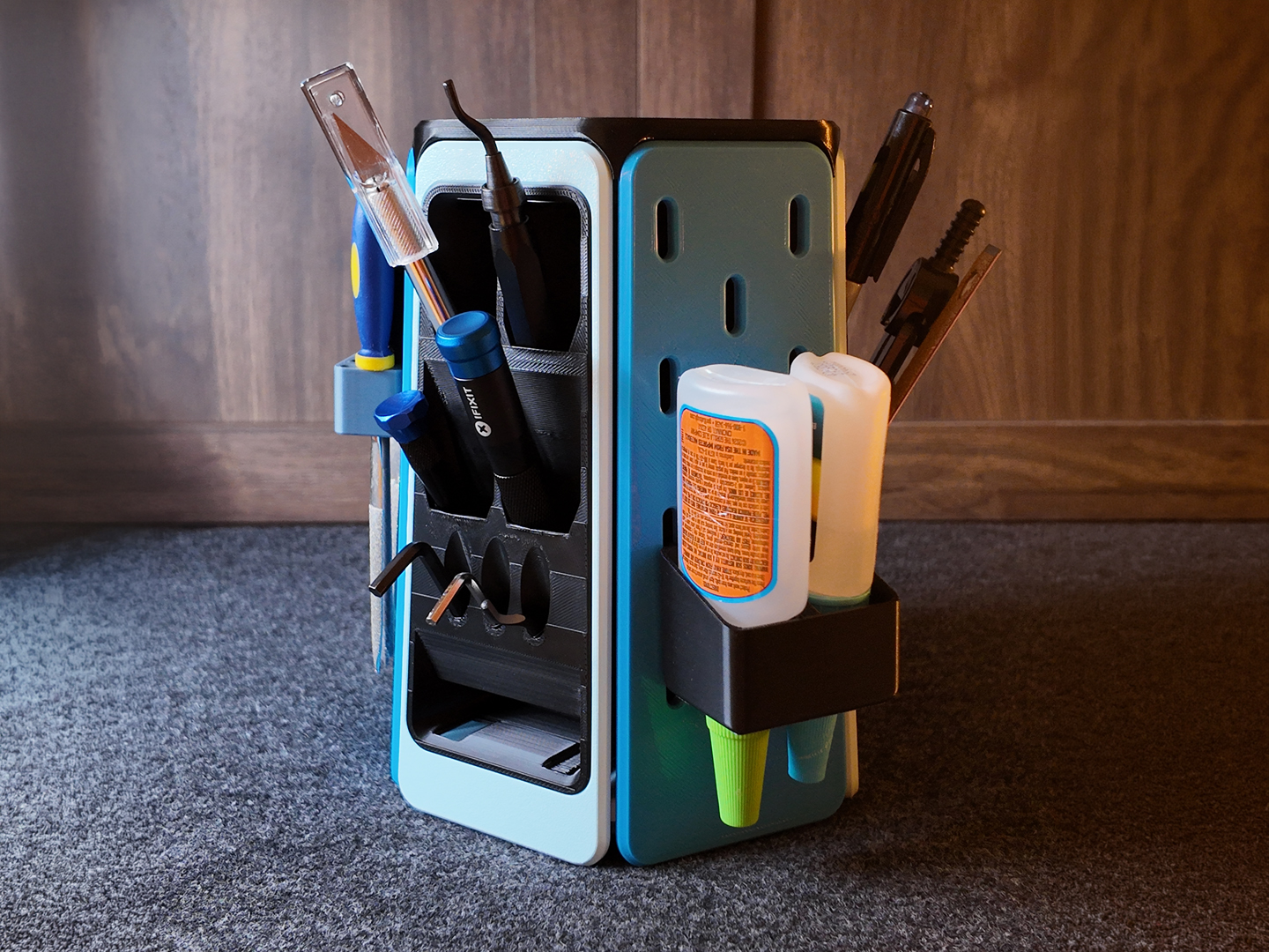 Modular Rotating Desk Organizer - 1