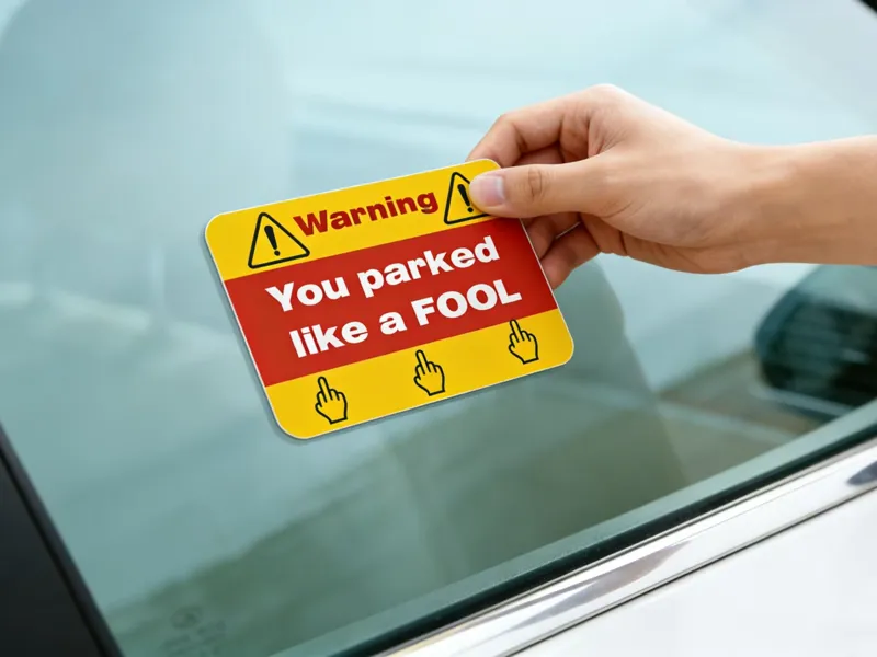 你停车停得像个傻子You parked like a fool