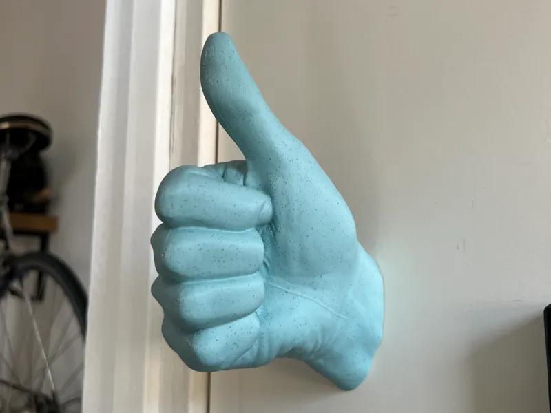 The Thumbs-up coat hanger - wall mounted hook