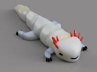 Flexible keychain Axolot