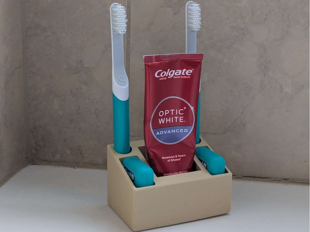 Customizable Toothbrush, Toothpaste & Floss Holder