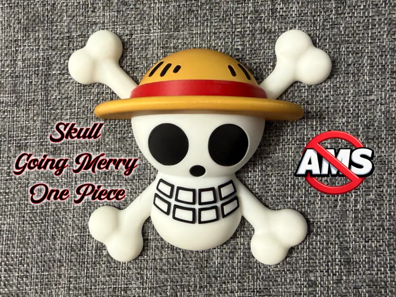Skull Going Merry One Piece NO AMS
