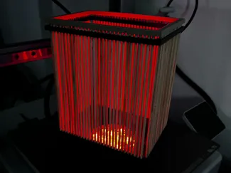 Wood skewers lamp