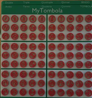 I 90 numeri della Tombola