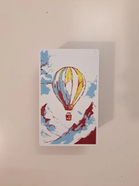 Mongolfiera tra le Nuvole — Lightbox multicolore view 3