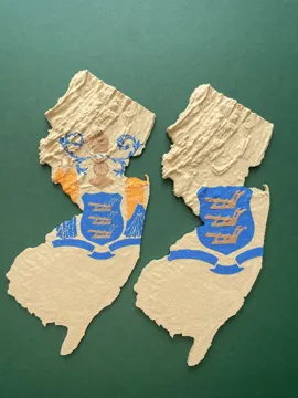 Accesorio para impresora 3D: New Jersey topography flag model Garden State — vista de referencia 4