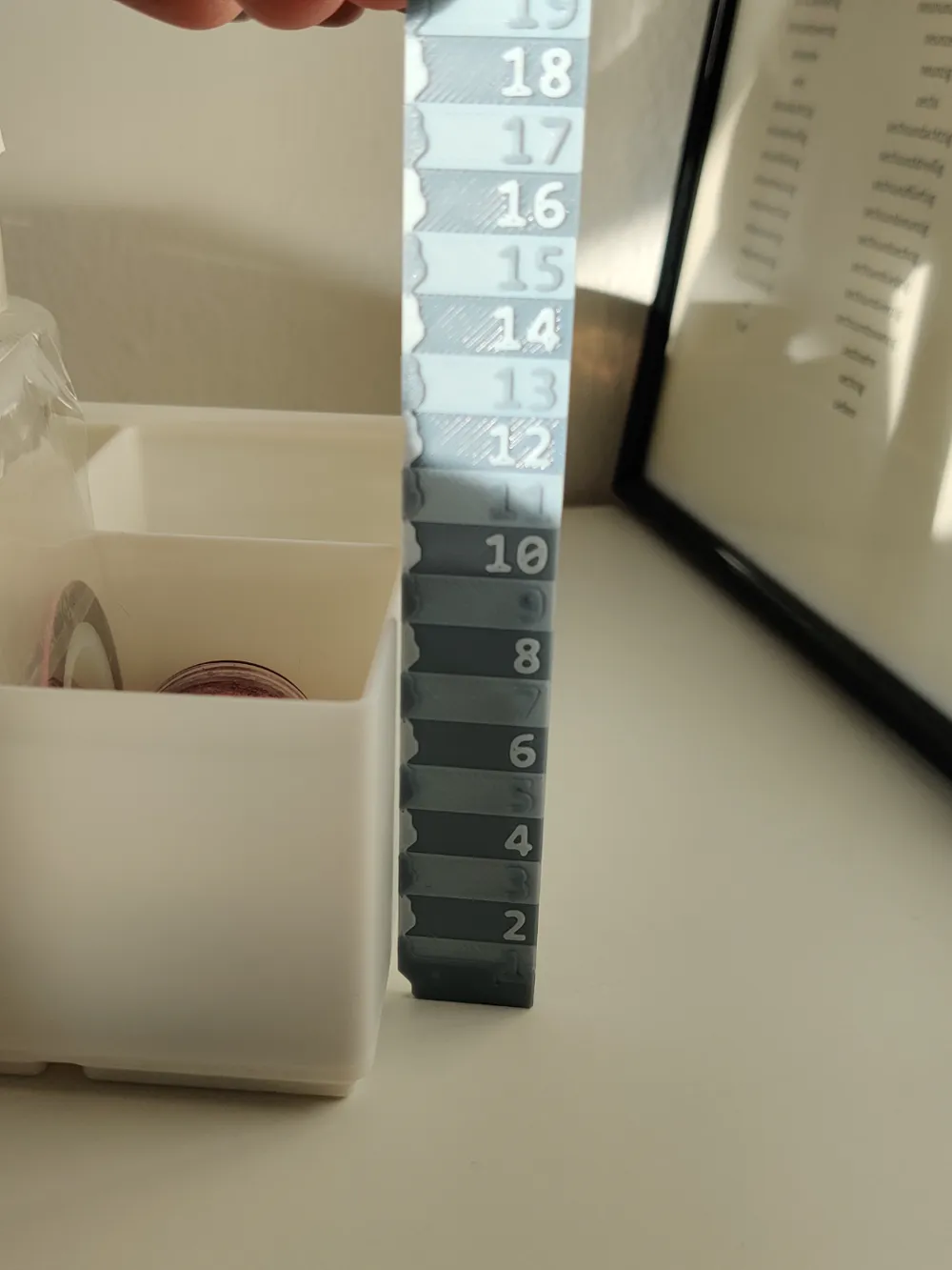 Grifinity Ruler Print Gridfinity Height Ruler - 20 steps - Free 3D Print Model - MakerWorld