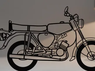 Simson S51 Silhouette Zeichnung