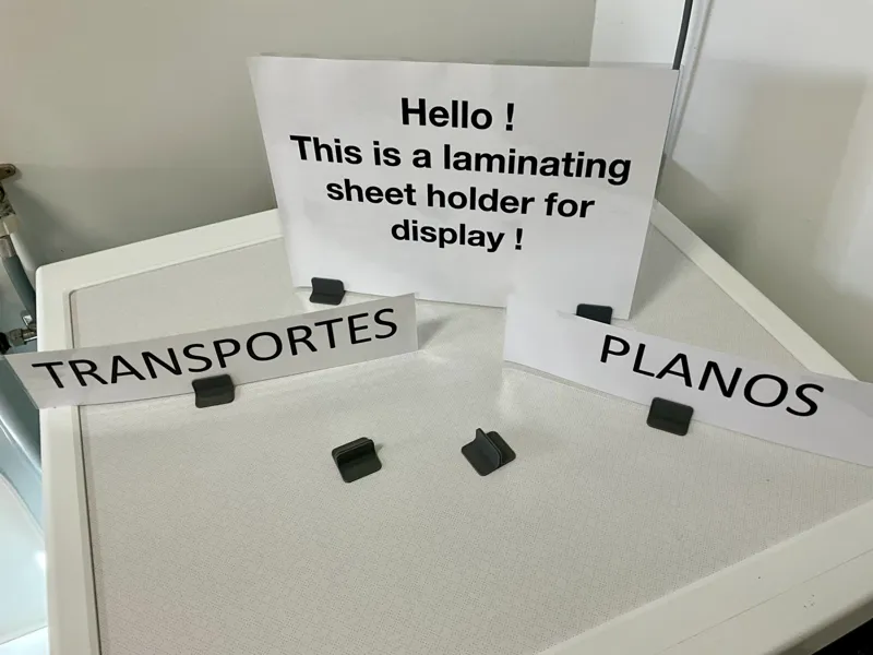 Simple Laminating Sheet Holder For Display. 
